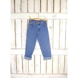 Vintage 550 zipper fly denim jeans high waisted relaxed tapered leg blue jeans